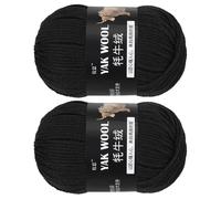 sourcing map 1PCS Crocheting Yarn,Black 3 Ply Wool Yarn 100g Sport Weight Yarns Bulk Soft and Fluffy Yarns for Knitting DIY Crochet Handicraft Blankets Hat Sweater Gift,110 Yards