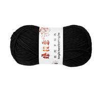 sourcing map 1PCS Crocheting Yarn,Black 4 Ply Acrylic Yarn 50g Sport Weight Yarns Bulk Soft and Fluffy Yarns for Knitting DIY Crochet Handicraft Blankets Gift,98 Yards