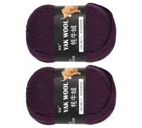 sourcing map 1PCS Crocheting Yarn,Black-Purple 3 Ply Wool Yarn 100g Sport Weight Yarns Bulk Soft and Fluffy Yarns for Knitting DIY Crochet Handicraft Blankets Hat Sweater Gift,110 Yards