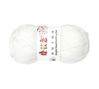 sourcing map 1PCS Crocheting Yarn,White 4 Ply Acrylic Yarn 50g Sport Weight Yarns Bulk Soft and Fluffy Yarns for Knitting DIY Crochet Handicraft Blankets Gift,98 Yards