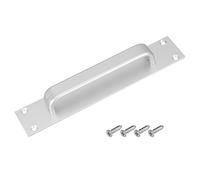 sourcing map 1Pcs Door Handle Pulls, 200mm/7.87" Sliding Barn Door Handles Aluminium Alloy for Kitchen Cupboard Wardrobe Drawer Home Decor, Silver