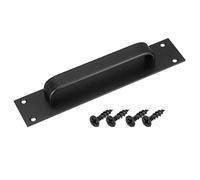 sourcing map 1Pcs Door Handle Pulls, 200mm/7.87" Sliding Barn Door Handles Aluminium Alloy for Kitchen Cupboard Wardrobe Drawer Home Decor, Black