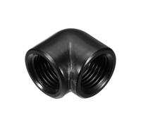 sourcing map 1Pcs Extender Fitting (G1/4" Female to Female, Black) - 90° Elbow Adapter Connector Fitting for Computer Water Cooling System