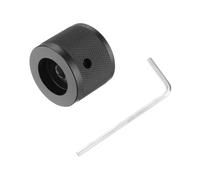 sourcing map 1PCS Guitar Knobs Metal, Volume Tone Control Dome Knobs 6mm x 30mm Potentiometer Knobs with Set Screw for Electric Guitar Bass, Black