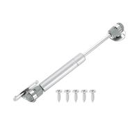 sourcing map 1Pcs Lid Support Hinges, 6 Inch 50N Gas Struts Soft Close Folding Lid Stay Hinges Lift Support Slow Lowering Pneumatic Lid Buffer for Cabinet Closet Wardrobe, Silver