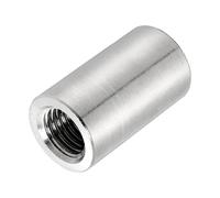 sourcing map 1Pcs M20x2.5x50mm Round Coupling Nuts, Stainless Steel Connector Nut Fasteners Rod Hardware Nuts 30mm OD for Threaded Rod, Industrial Construction Fasteners, Silver