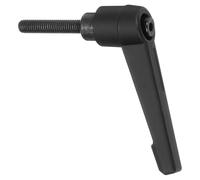 sourcing map 1Pcs M5 x 25mm Adjustable Knobs Handle Male Thread Push Button Ratchet Quick Release Locking Rotating Bolt for Lathe Machinery, Black