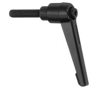 sourcing map 1Pcs M6 x 25mm Adjustable Knobs Handle Male Thread Push Button Ratchet Quick Release Locking Rotating Bolt for Lathe Machinery, Black