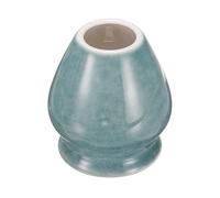 sourcing map 1Pcs Matcha Tea Whisk Holder 70mm Ceramic Matcha Chasen Stand Traditional Bamboo Whisk Stand Accessories for Home Kitchen Tea Tasting Ceremony Gift, Blue-Green