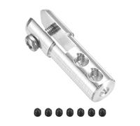 sourcing map 1Pcs Metal Clevis M2 Thread Aluminum Alloy Clevis Servo Horn Tie Rod Chuck Connector with Screws for RC Airplane Car Helicopter Model Replacements,Silver