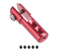 sourcing map 1Pcs Metal Clevis M2 Thread Aluminum Alloy Clevis Servo Horn Tie Rod Chuck Connector with Screws for RC Airplane Car Helicopter Model Replacements,Red