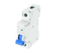 sourcing map 1Pcs Miniature Circuit Breaker 1P 10A DC 250V M80DC DIN Rail Mount Disconnect Switch Circuit Breaker Protection Thermal Magnetic Trip for Short Circuit Protection, Blue