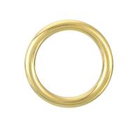 sourcing map 1Pcs O Ring Buckle 20mm/0.79", Brass Seamless Welded Circle Loop 4mm Thickness for Luggage Webbing Craft DIY Decoration Accessories, Gold Tone