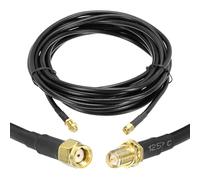 sourcing map 1PCS RG58 Coaxial Cable 16.4ft/5 M, RP-SMA Male to RP-SMA Female Coax Cable 50 Ohm Low Loss Cable for Wi-Fi Router Wireless Network Card Adapter