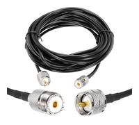 sourcing map 1PCS RG58 Coaxial Cable 18ft/5.5 M, UHF PL-259 Male to UHF SO 239 Female Coax Cable 50 Ohm Low Loss Cable for CB Radio, Ham Radio, Antenna Analyzer