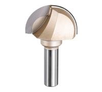 sourcing map 1pcs Router Bit Core Box 1/2 Shank 1-3/4 Inch Cutting Dia. Round Nose Router Bit 1 Flutes Carbide Cove Box Cutter for Carpentry Woodworking Milling Cutter Tool