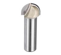 sourcing map 1pcs Router Bit Core Box 1/2 Shank 3/4 Inch Cutting Dia. Round Nose Router Bit 1 Flutes Carbide Cove Box Cutter for Carpentry Woodworking Milling Cutter Tool