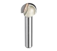 sourcing map 1pcs Router Bit Core Box 1/4 Shank 1/2 Inch Cutting Dia. Round Nose Router Bit 1 Flutes Carbide Cove Box Cutter for Carpentry Woodworking Milling Cutter Tool