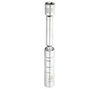 sourcing map 1pcs Spark Plug Socket Set 3/8" Drive 14mm Swivel Magnetic 12 Point Medium Thin Wall Spark Plug Socket with 360 Degree Swivel CR-V Steel, Silver