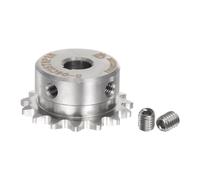 sourcing map 1pcs Sprocket Type B Hub 8mm Bore, 1/4-Inch Pitch, 15 Teeth Stainless Steel Single Strand Roller Sprocket for Chain DIN/ISO No. 04C-1 and ANSI No. #25