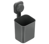 sourcing map 1Pcs Suction Toothbrush Holder, 4" x 8" Wall Mounted Shower Caddy Organizer Cup for Tooth Brush, Toothpaste, Razors in Bathroom, Kitchen(Gunmetal Grey)