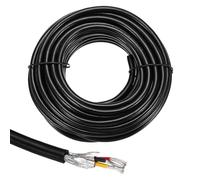 sourcing map 1Pcs UL2464 Shielded Cable 18AWG 9.14m(30 Ft) 300V 3 Conductor PVC Electrical CNC Wire with Double-Layer Shielding for Home Appliances, Automotive Wiring