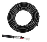 sourcing map 1Pcs UL2464 Shielded Cable 20AWG 9.14m(30 Ft) 300V 2 Conductor PVC Electrical CNC Wire with Double-Layer Shielding for Home Appliances, Automotive Wiring