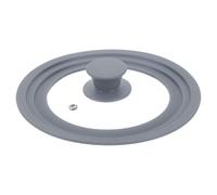 sourcing map 1Pcs Universal Lid for Pot Fit 6.5, 7, 8 Inch Diameter Cookware, Replacement Pan Lids with Heat Resistant Silicone Rim, Steam Vent Pan Lid for Pots, Frying Pans, Skillets, Gray