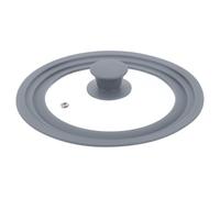 sourcing map 1Pcs Universal Lid for Pot Fit 7, 8, 8.5 Inch Diameter Cookware, Replacement Pan Lids with Heat Resistant Silicone Rim, Steam Vent Pan Lid for Pots, Frying Pans, Skillets, Gray