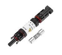 sourcing map 1Set 15A Solar Fuse Holder Inline, 1000V IP67 Waterproof Male and Female Connector with Fuse for Solar Photovoltaic System