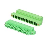 sourcing map 1Set 15P 3.5mm/0.14 Inch 300V 8A PCB Mount Screw Terminal Block Connector, Pluggable Plug for DIY Electronics Audio Power Modules