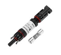 sourcing map 1Set 20A Solar Fuse Holder Inline, 1000V IP67 Waterproof Male and Female Connector with Fuse for Solar Photovoltaic System