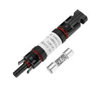 sourcing map 1Set 25A Solar Fuse Holder Inline, 1000V IP67 Waterproof Male and Female Connector with Fuse for Solar Photovoltaic System