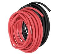 sourcing map 1Set 6.4mm Heat Shrink Tubing Waterproof, 3:1 Dual Wall Marine Adhesive Lined Industrial Heat Shrink Tube Wiring Wrap 20ft 1/4 Inch, Black,Red-6m