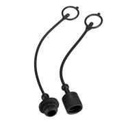 sourcing map 1Set Hydraulic Coupler Dust Cap and Plug, Male Dust Cap Female Plug Cover Hydraulic Quick Disconnect Port Plug Fittings for 1/2" Flat Face Hydraulic Couplers, Black