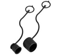 sourcing map 1Set Hydraulic Coupler Dust Cap and Plug, Male Dust Cap Female Plug Cover Hydraulic Quick Disconnect Port Plug Fitting for 1/2" Flat Face Hydraulic Couplers, Black