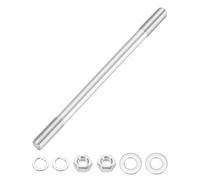 sourcing map 1Set M12x200mm Double Ended Stud Screws, 304 Stainless Steel Dual Threaded Rod Bar Bolts Studs with Nut Washer for House Maintenance Structural Anchoring Fastening Screw