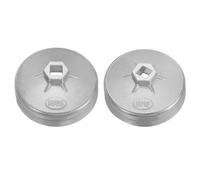 sourcing map 1Set Oil Filter Cap Wrench 15 Flute 91/95mm Inner Dia 1/2" Square Drive Aluminum Cup Type Drive Metric Oil Filter Socket Removal Tool for Engine Conduit Fittings