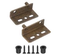 sourcing map 1Set Pivot Hinge, 40 x 18 mm Heavy Duty Iron Concealed Shaft Door Hinges with Bushing Kit for Furniture Cabinets Wood Doors, Bronze