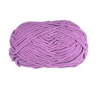 sourcing map 1Skein Chenille Yarn Blanket Yarn 100g/3.5oz 74yds Gauge #6 Super Bulky Polyester Soft Knitting for Crochet Weaving Bag Scarf Hat, Purple