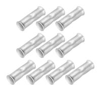 sourcing map 2/0 Gauge Flared Barrel Butt Connectors, 2/0 AWG Tinned Copper Wire Connectors Non-Insulated Wire Butt Terminal for Vehicle Electric Power Home Appliance, Pack of 10(Silver)