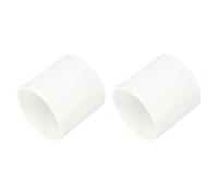 sourcing map 2-1/2" PVC Pipe Coupling Adapter, 2 Pcs Pipe Fittings Slip Socket Connectors for DIY PVC Shelf Garden Support Structure Storage Shelf, White