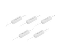 sourcing map 2.2 Ohm Ceramic Cement Resistor, 7W Power Wirewound Horizontal Cement Resistor Kit Tolerance 5% for Audio Equipment Power Adapters Frequency Divider Circuit Board(Pack of 5)