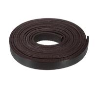 sourcing map 2.2 Yard 12mm Flat Leather Cord, Leather Strips 2mm Thick Lacing Strings for DIY Crafts Making Bracelet Purse Strap (Coffee)
