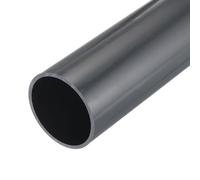 sourcing map 2 3/8 Inch PVC Rigid Tube Round Pipe Hardware Tubing 54.7mm ID 60mm OD 350mm Dark Grey High Impact for Water Pipe Cable Sleeve