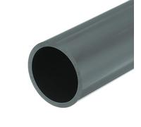 sourcing map 2 3/8 Inch PVC Rigid Tube Round Pipe Tubing Hardware Tubing 51.8mm ID 60mm OD 20cm/8" Length Light Grey High Impact for Water Pipe, Crafts