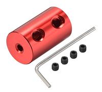 sourcing map 2.3mm to 3mm Bore Rigid Coupling Set Screw L20XD12 Aluminum Alloy,Shaft Coupler Connector,Motor Accessories,Dark Red,4pcs