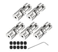 sourcing map 2.3mm to 3mm Inner Dia Rotatable Universal Joint Shaft Coupling Motor Shaft Coupler L23 x D9 with Screws and Wrench for RC Model Pack of 5