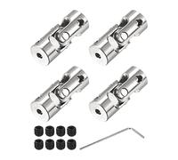 sourcing map 2.3mm to 4mm Inner Dia Rotatable Universal Joint Shaft Coupling Motor Shaft Coupler L23 x D9 with Screws and Wrench for RC Model Pack of 4