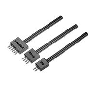sourcing map 2/4/6 Prong Leather Prong Punch Tool 4mm Steel Prong Row Round Hole Stitching Chisel for Leather Craft